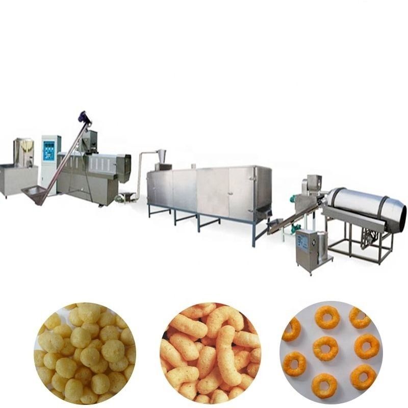ماشین تولید خط میان وعده اتوماتیک PLC کنترل شده Extruder 120KW قدرت 5000 کیلوگرم وزن