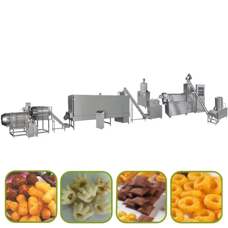 ماشین تولید خط میان وعده اتوماتیک PLC کنترل شده Extruder 120KW قدرت 5000 کیلوگرم وزن